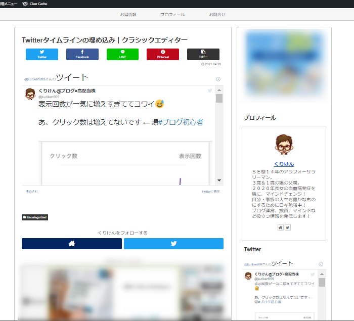 クラシックエディター プレビュー500px
